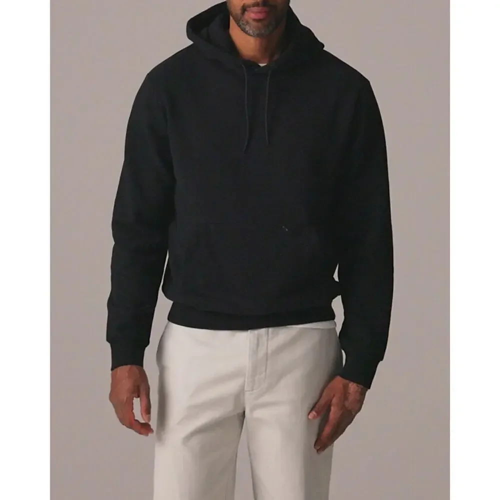 J. Crew Men's Summit 11 oz. Soft-Knit Fleece Hoodie Top CE279 Black Size M NWT